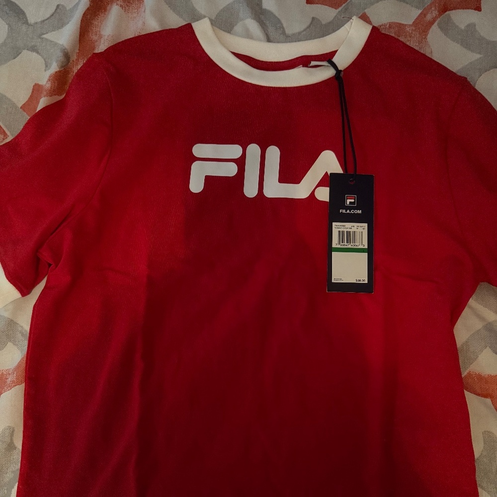 Brand new crop Fila tee
